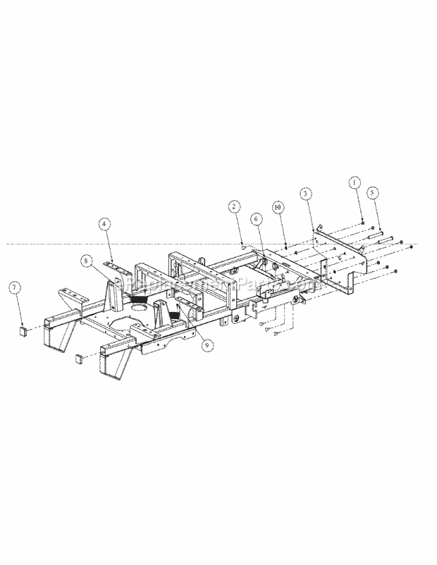 Frame Assembly Diagram and Parts List for M60-KH 53AH5BDX750 Cub Cadet Sprayer